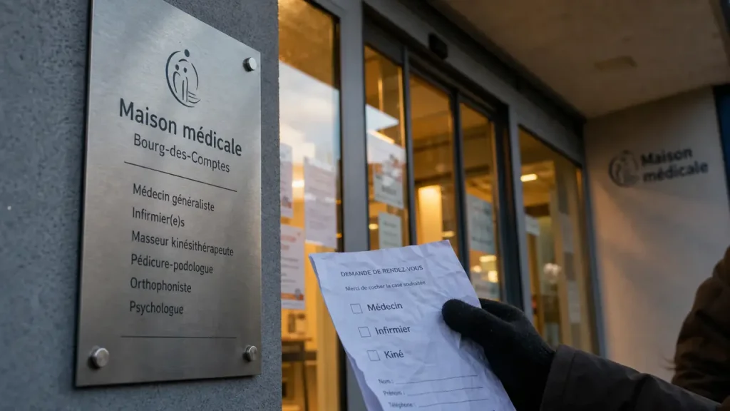 Maison médicale bourg des comptes : accueil des soins avec rendez-vous médecins infirmiers kiné