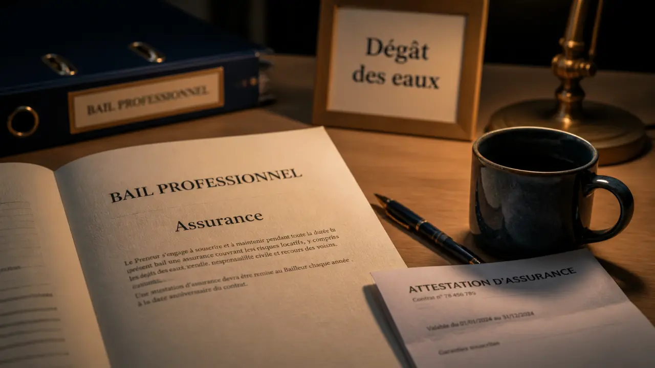 Bail professionnel assurance : attestation et clauses à vérifier