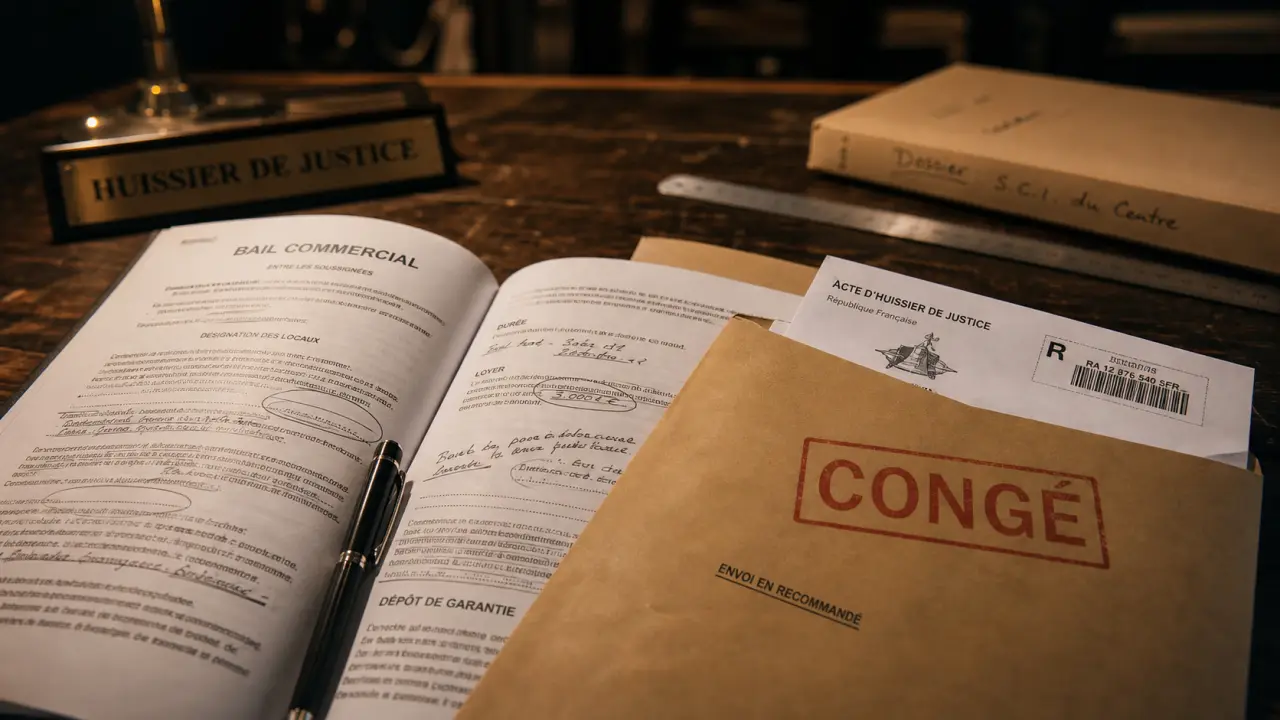 Congé bail commercial : préavis 6 mois et échéances triennales