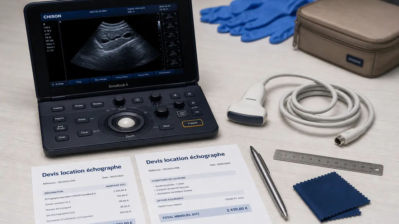 Location échographe : échographe reconditionné compact sur table
