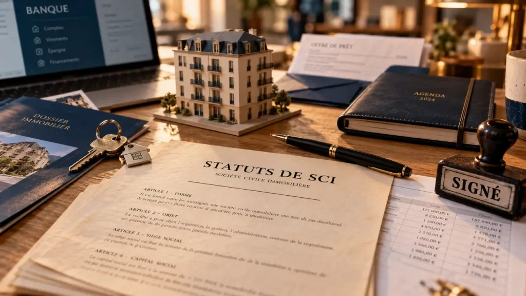 Achat immobilier par SCI : gestion organisée, statuts signés, clé, dossier immobilier