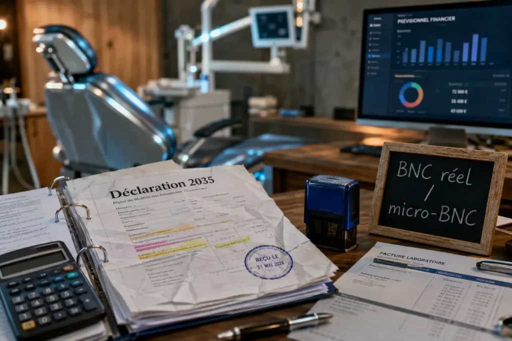Expert comptable dentiste : classeur 2035, BNC et SEL en cabinet dentaire
