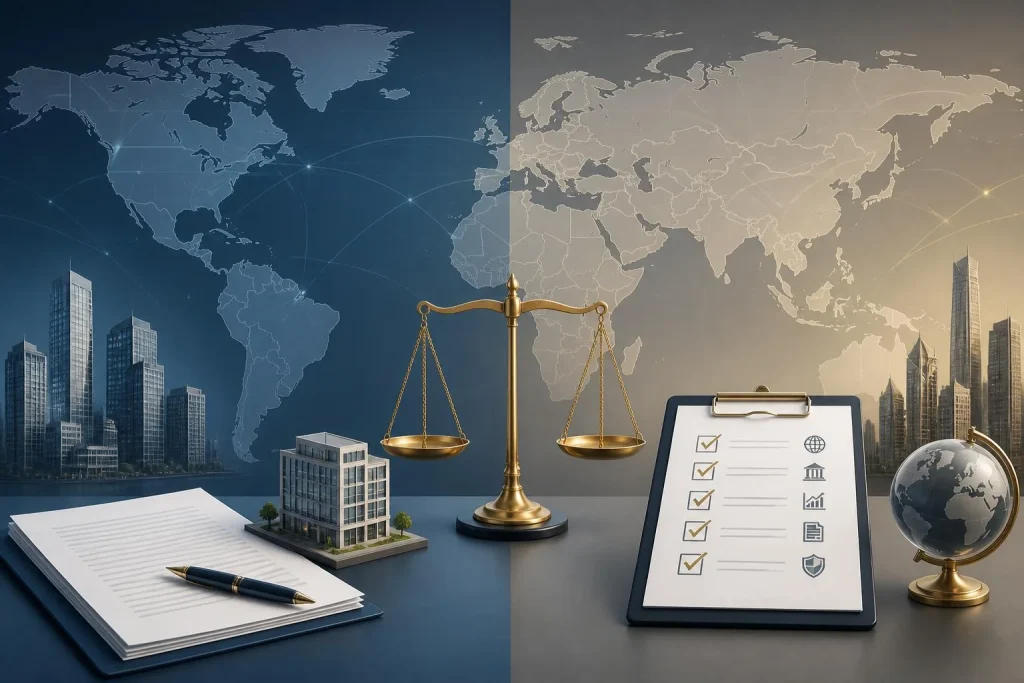 Immobilier commercial international : pays, baux et risques