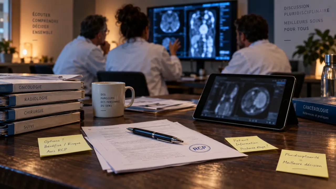 RCP medical : table de réunion médicale et dossiers