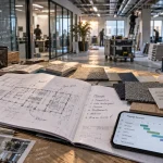 Travaux de rénovation de bureaux et locaux commerciaux : plan de chantier