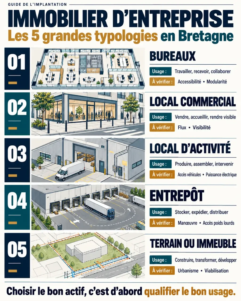 Immobilier entreprise Bretagne : typologies de biens professionnels et critères de choix
